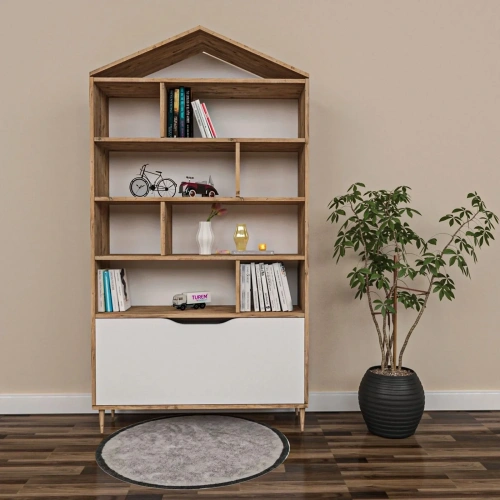 Ege Çatılı Kitaplık Mdf