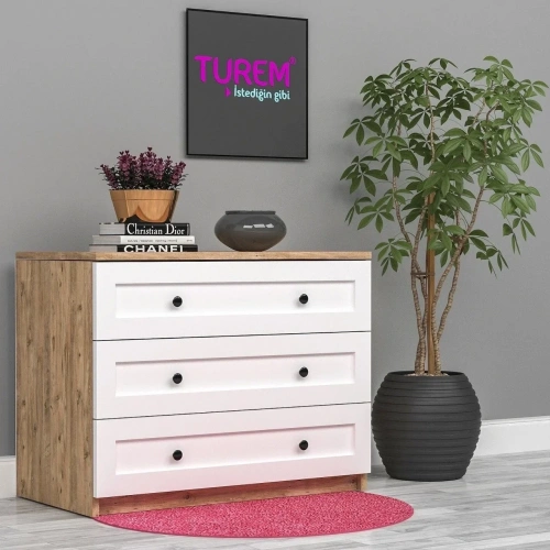 Elit 3 Çekmeceli Şifonyer Çıtalı Kapak Mdf