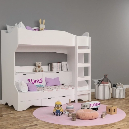 Flamingo Özel Yapım Ranza Mdf