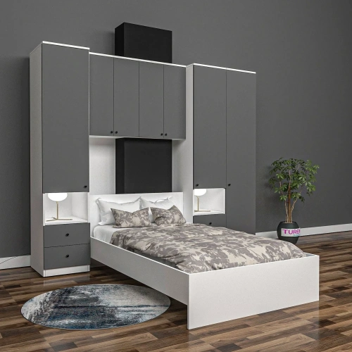 Gelincik Modern Yatak Üstü Gardrop Mdf