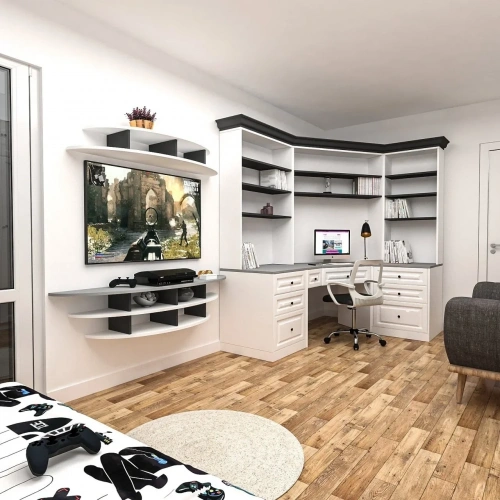 Geniş Çalışma Masası ve Ünite Mdf