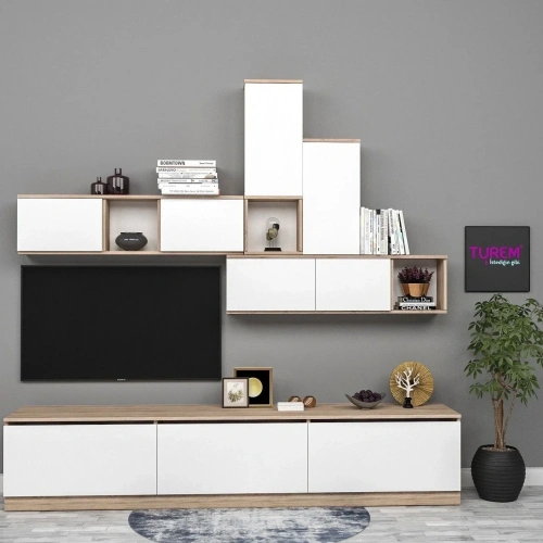 Geometrik TV Ünitesi Mdf