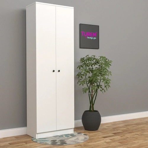 Home Çok Amaçlı 2 Kapaklı 8 Raflı Dolap Mdf