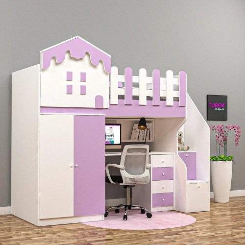 İdea Çalışma Masalı Ranza Mdf