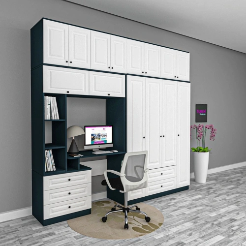 Kamelya Dolaplı Çalışma Masası