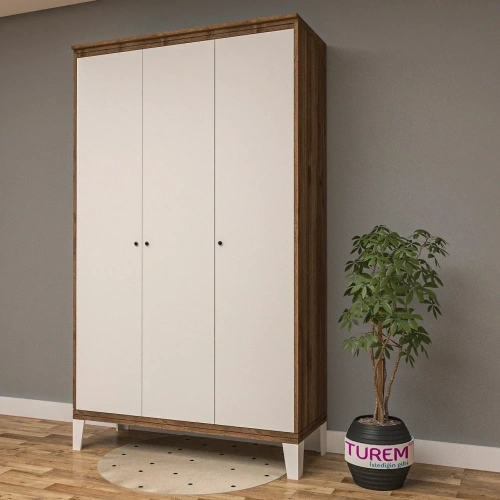 Karamel 3 Kapılı Gardırop Mdf