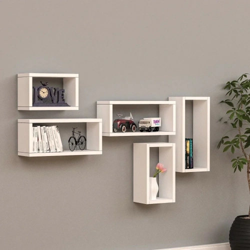 Karamel Raflı Kitaplık Mdf