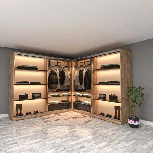 Lagina Reflekte Camlı L Sürgülü Gardırop