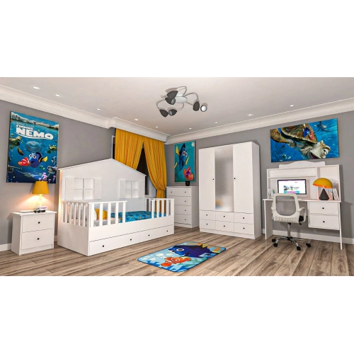 Livana Beyaz Genç Odası Takımı