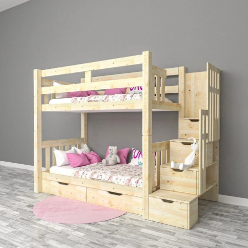 Mades Doğal Ahşap Ranza Suntalam