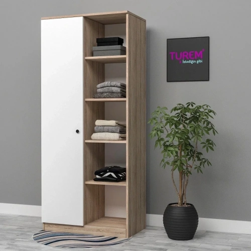 Mehtap 1 Kapılı 1 Raflı Gardrop Mdf