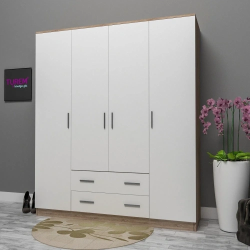 Melisa 4 Kapılı 2 Çekmeceli Gardrop Suntalam