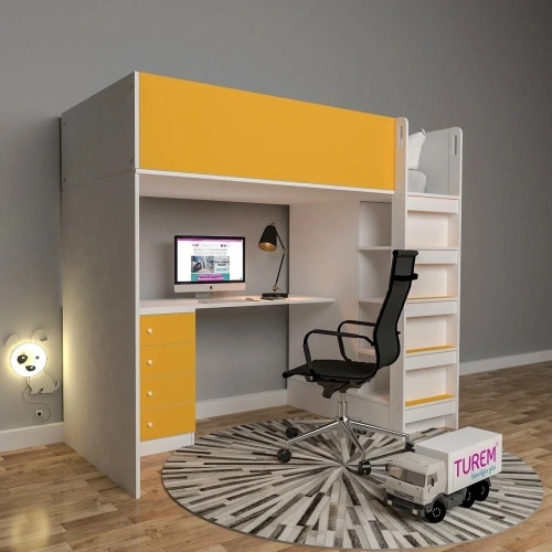 Mell Çalışma Masalı Ranza Mdf