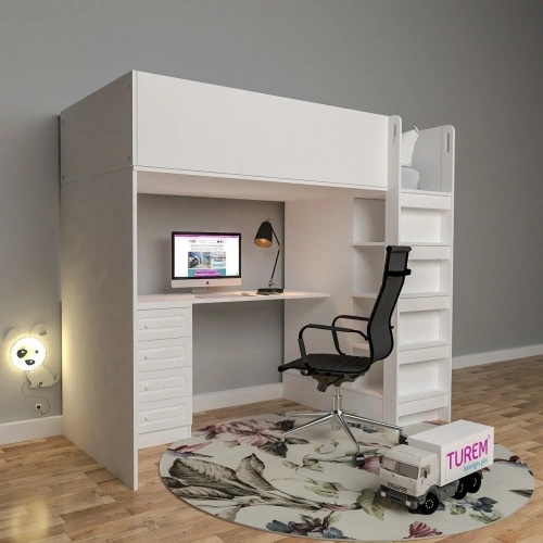 Mell Çalışma Masalı Ranza Membran Kapak Mdf