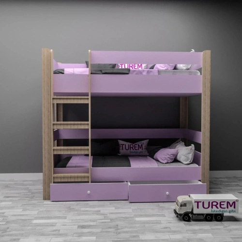 Melodi Çekmeceli Ranza Mdf