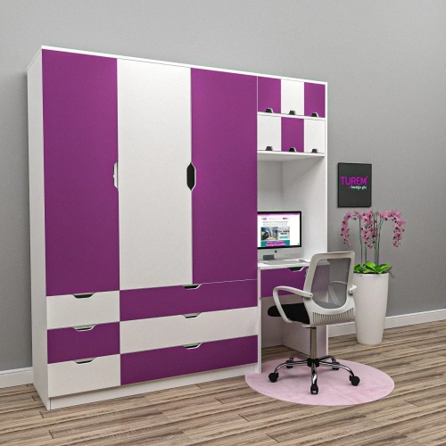 Milens Dolaplı Çalışma Masası Mdf