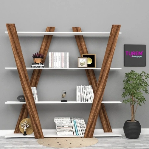 Miles Çapraz Kitaplık Mdf