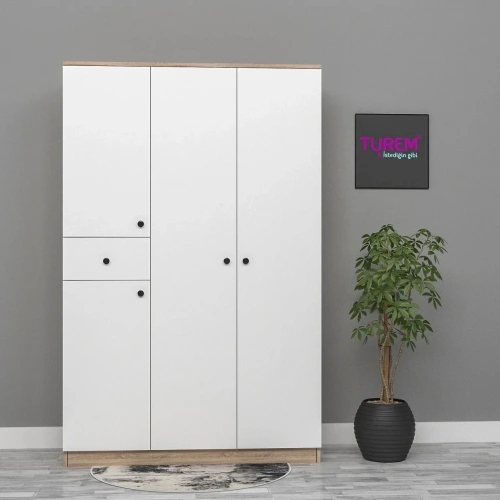 Mina 4 Kapılı 1 Çekmeceli Gardrop Mdf