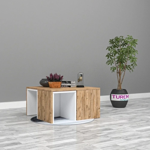 Minel Beyaz Orta Sehpa Mdf