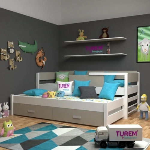 Mocca Doğal Ahşap Alçak Ranza Suntalam