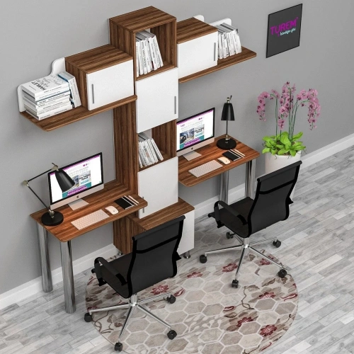 Moda Çiftli Çalışma Masası Mdf