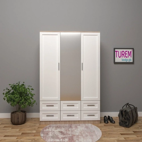 Modern Çıtalı Kapak Gardırop Suntalam