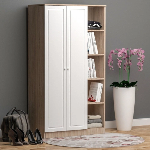 Nida 2 Kapılı 1 Raflı Gardırop Membran Kapak