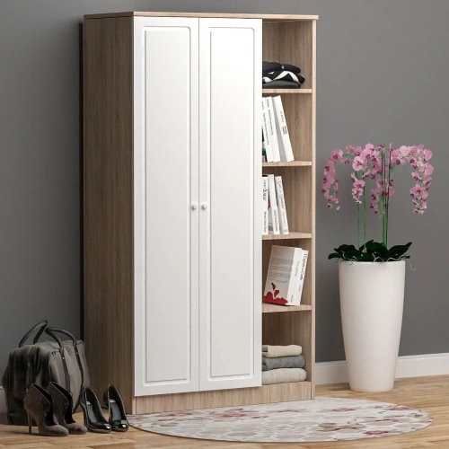 Nida 2 Kapılı 1 Raflı Gardırop Membran Kapak Mdf