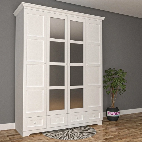 Otantik 4 Kapılı Gardırop Mdf