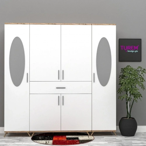 Özel Ölçülü Aynalı Gardırop Mdf