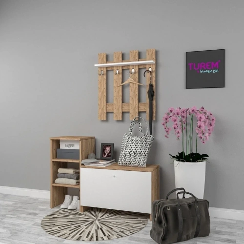 Porte Ceviz Portmanto Mdf