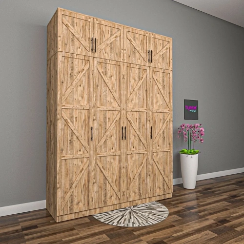 Quart 4 Kapılı Gardrop Mdf
