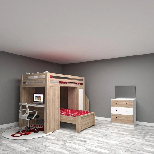 Quart Genç Odası Takımı Mdf