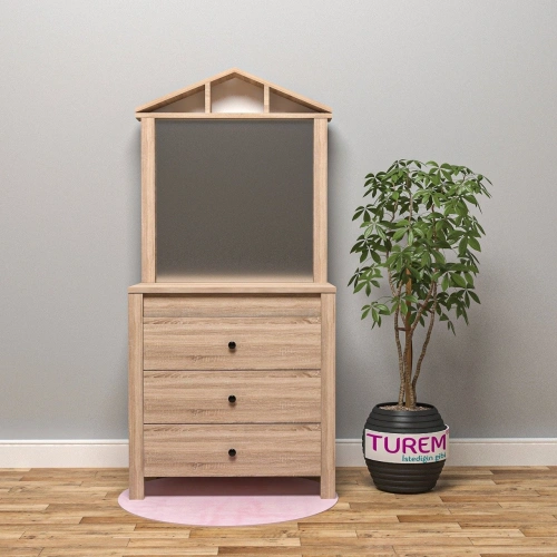 Rodi Çatılı Aynalı Şifonyer