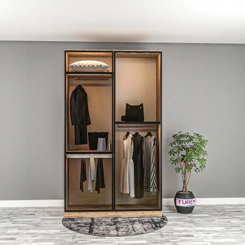 Santiago Reflekte Camlı Gardrop Mdf