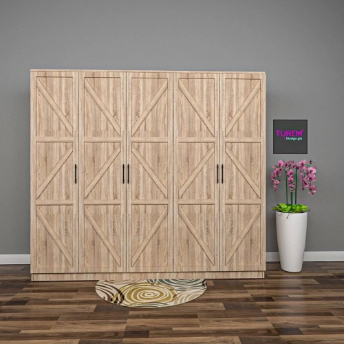 Taggy 5 Kapılı Gardrop Mdf
