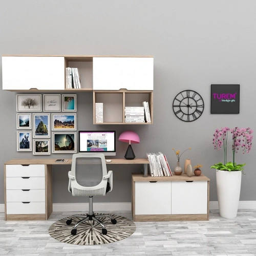 Vario Raflı Çalışma Masası