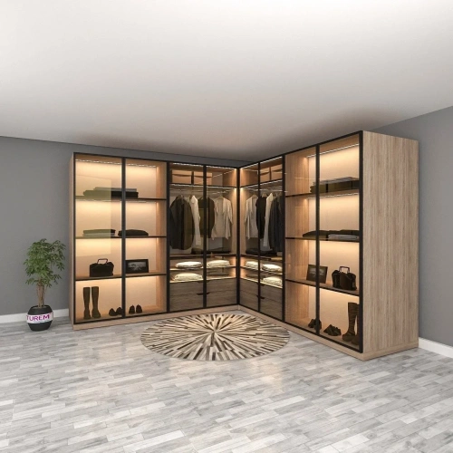 Vega Reflekte Camlı Gardırop Mdf