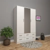 3 Kapılı 6 Çekmeceli Gardırop Mdf