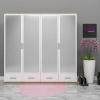 4 Kapılı 4 Çekmeceli Gardrop Mdf