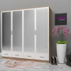 4 Kapılı 4 Çekmeceli Gardrop Mdf