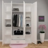 4 Kapılı Çıtalı Kapak Gardırop Mdf
