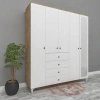 5 Kapılı 4 Çekmeceli Aynalı Gardırop Mdf