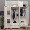 5 Kapılı Üstü Dolaplı Gardırop Mdf