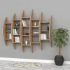 Bombe Raflı Kitaplık Mdf