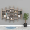 Bombe Raflı Kitaplık Mdf