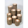 Doğal  Ahşap Mum Takımı