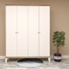 Ekru 4 Kapılı Gardırop Mdf