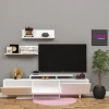 Kar Beyaz Üst Raflı Tv Ünitesi Mdf