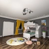 Klasik Dikey Ranza ve 3 Kapılı Gardrop Mdf